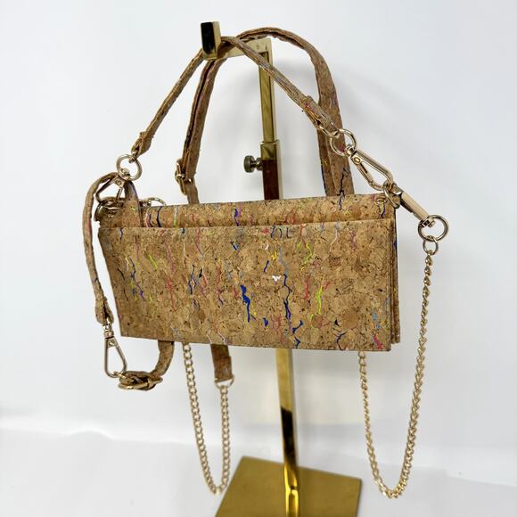 DZOLIK Crossbody Bag Clutch handbag Cork Hippie Lightweight Eco Sustainable - Picture 1 of 10